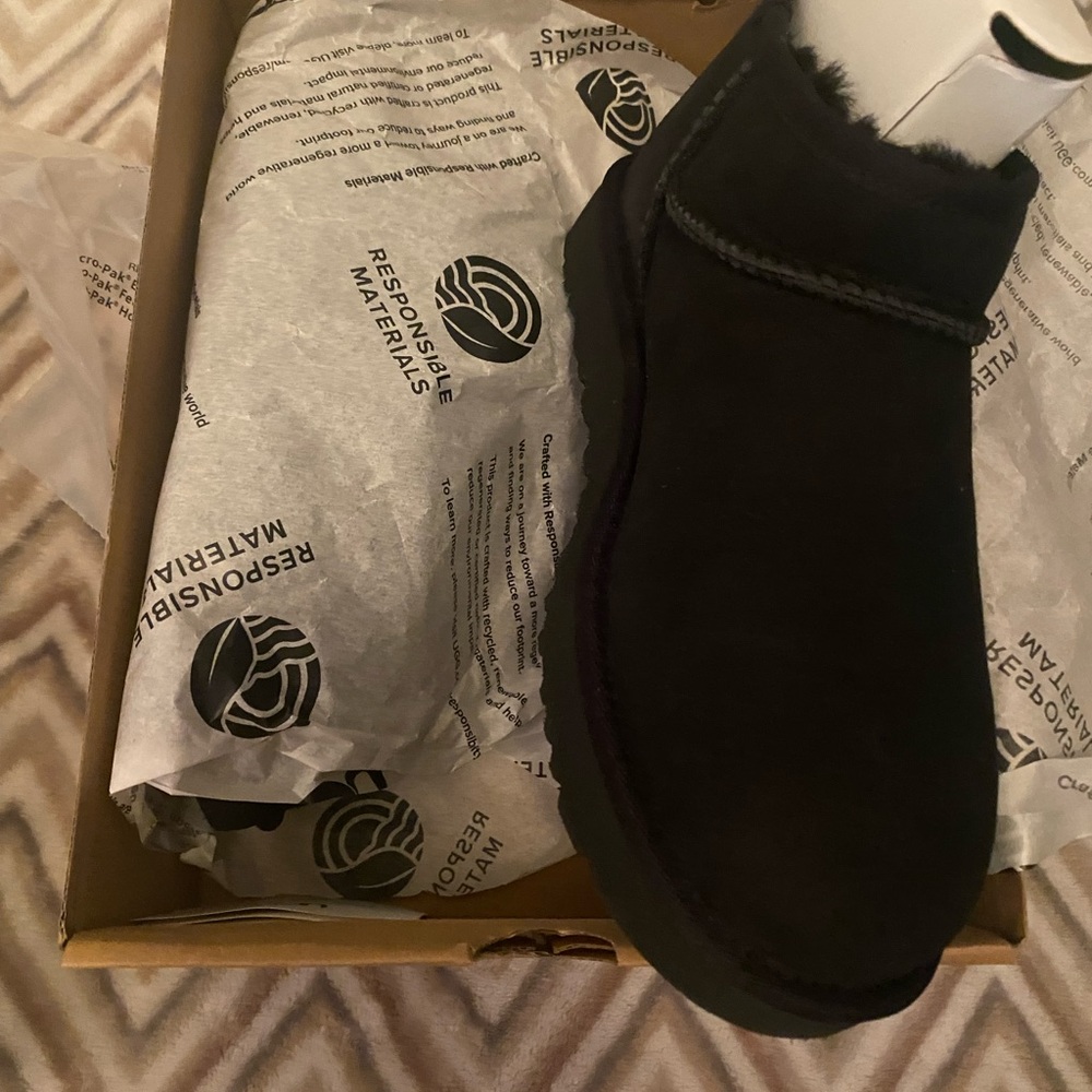 Black ultra mini UGGs